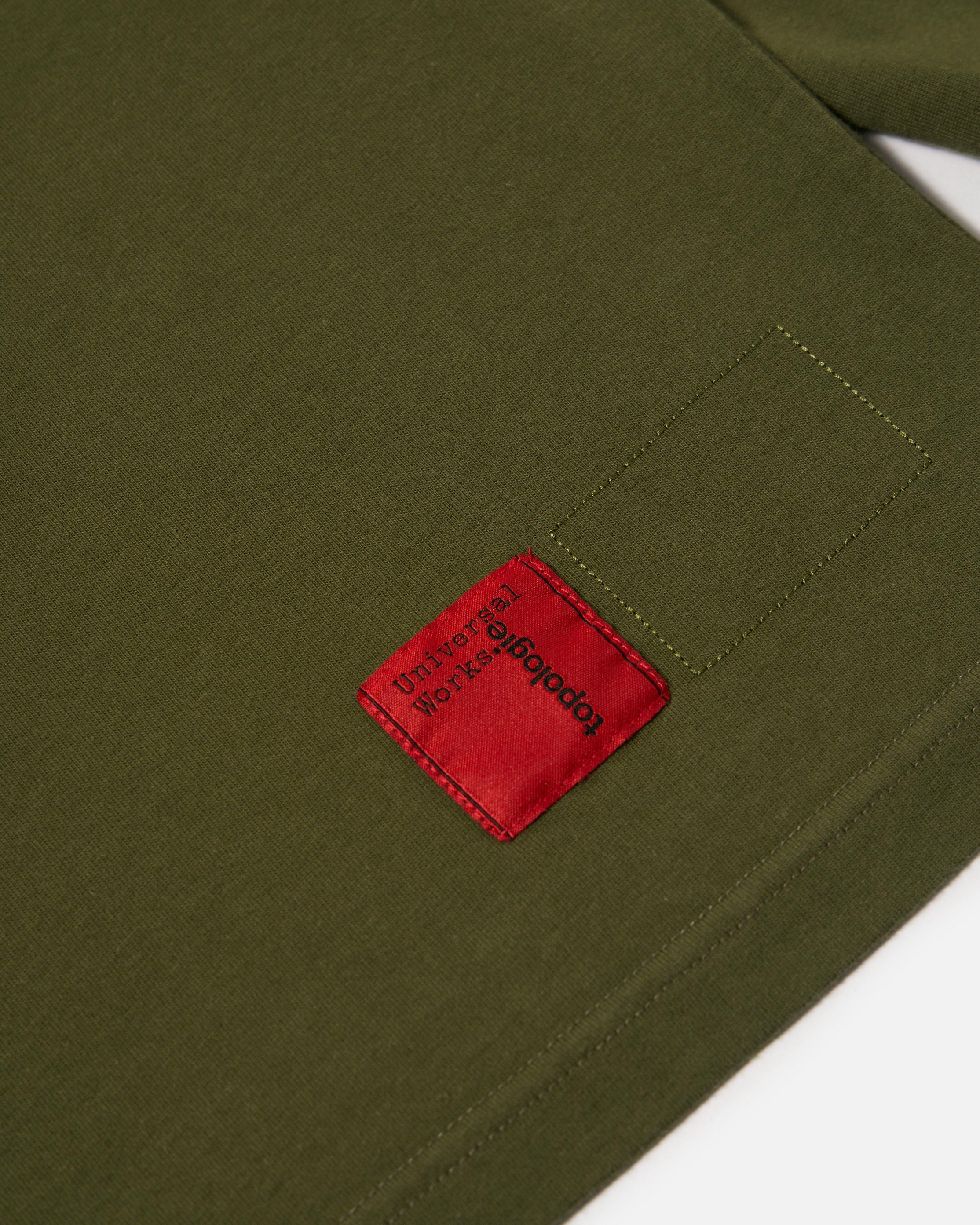 Topologie X Universal Works Rugby Shirt (With Badges) / Olive / Brown