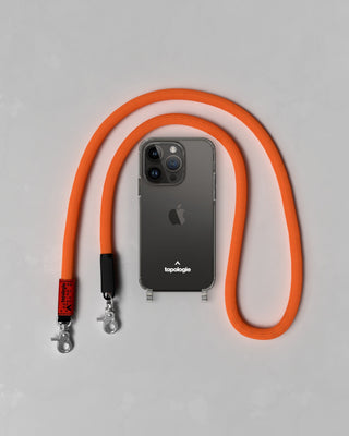 Verdon Phone Case / Clear / 10mm Rope / Neon Orange