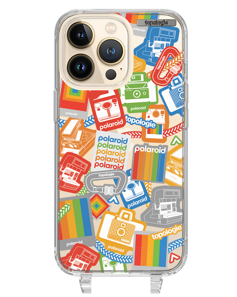 Polaroid x Topologie Bump Phone Case / Clear / Stickers