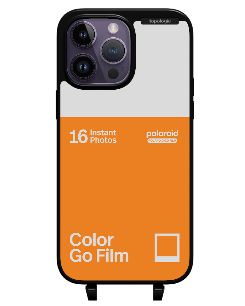 Polaroid x Topologie Bump Phone Case / Matte Black / Color Go Film Tangerine