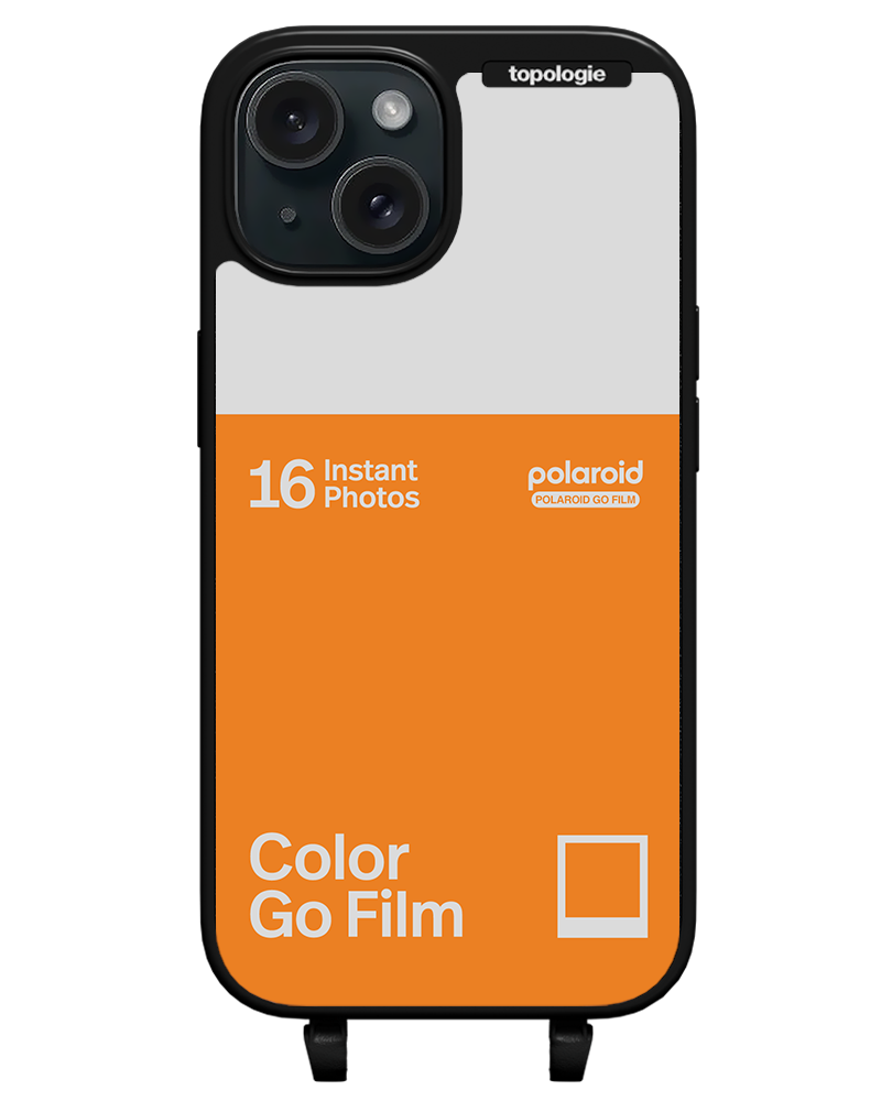 Polaroid x Topologie Bump Phone Case / Matte Black / Color Go Film Tangerine