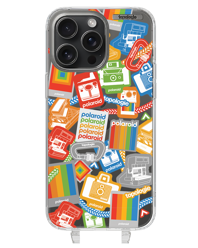 Polaroid x Topologie Bump Phone Case / Clear / Stickers
