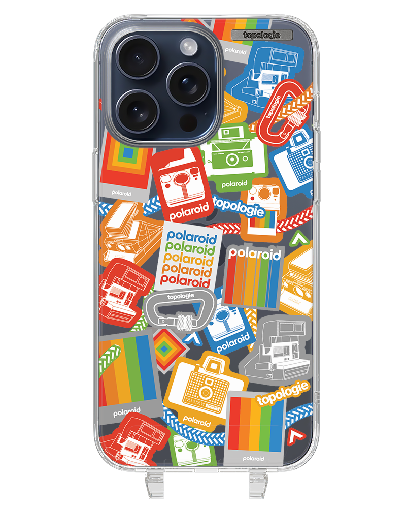 Polaroid x Topologie Bump Phone Case / Clear / Stickers