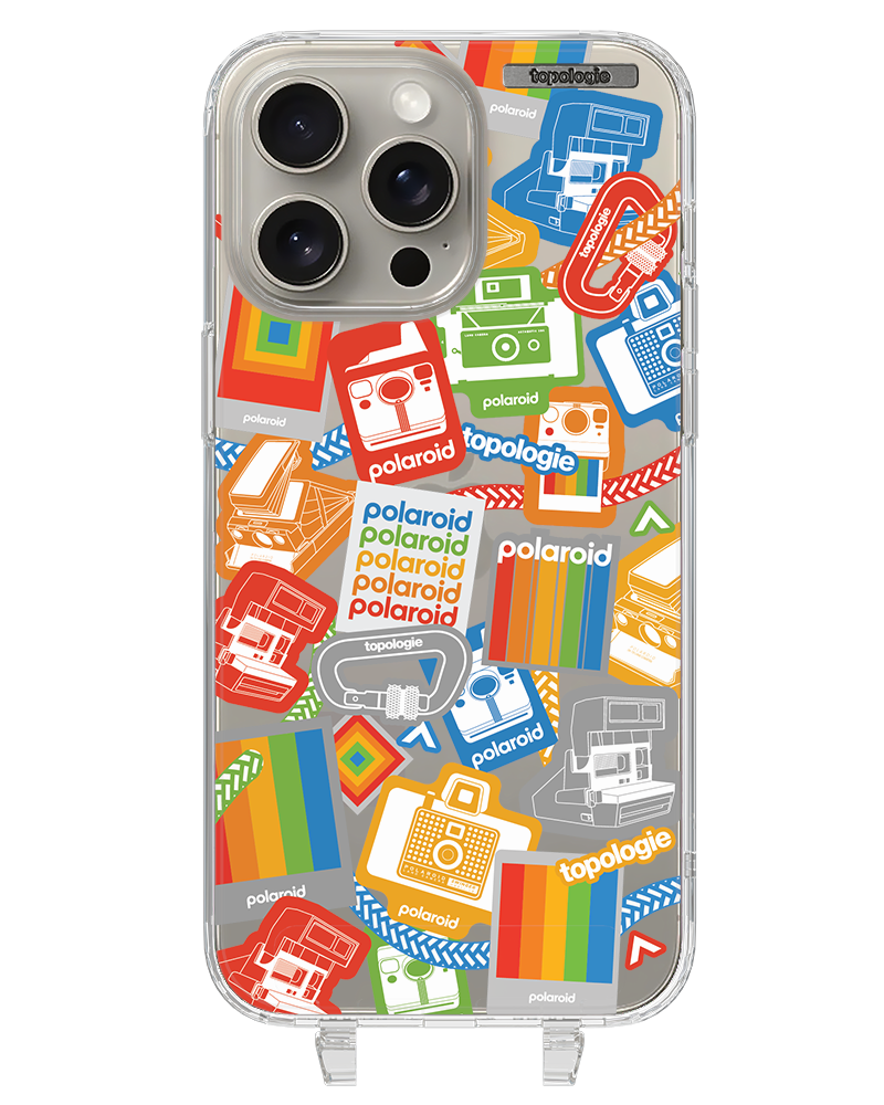 Polaroid x Topologie Bump Phone Case / Clear / Stickers