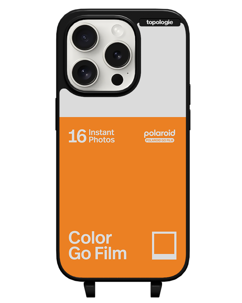 Polaroid x Topologie Bump Phone Case / Matte Black / Color Go Film Tangerine