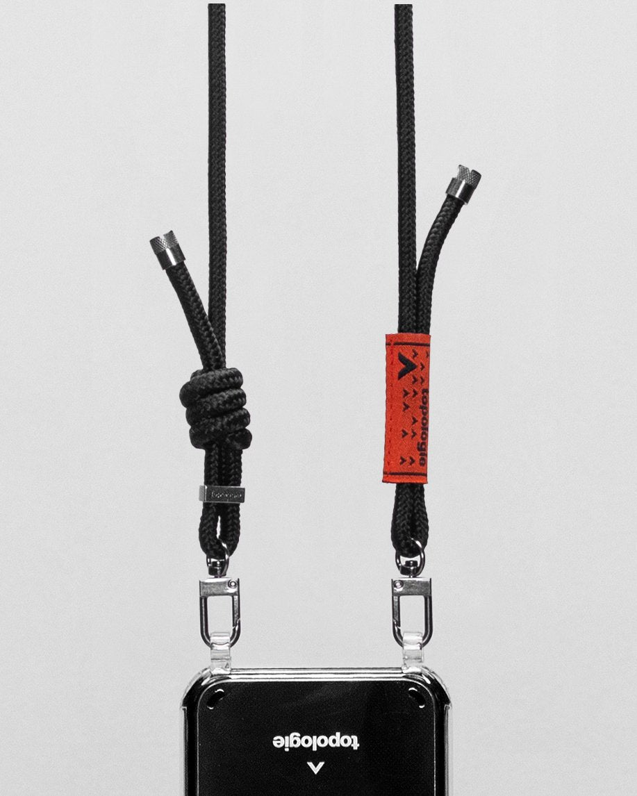 Verdon Phone Case / Clear / 6.0mm Rope / Black Solid