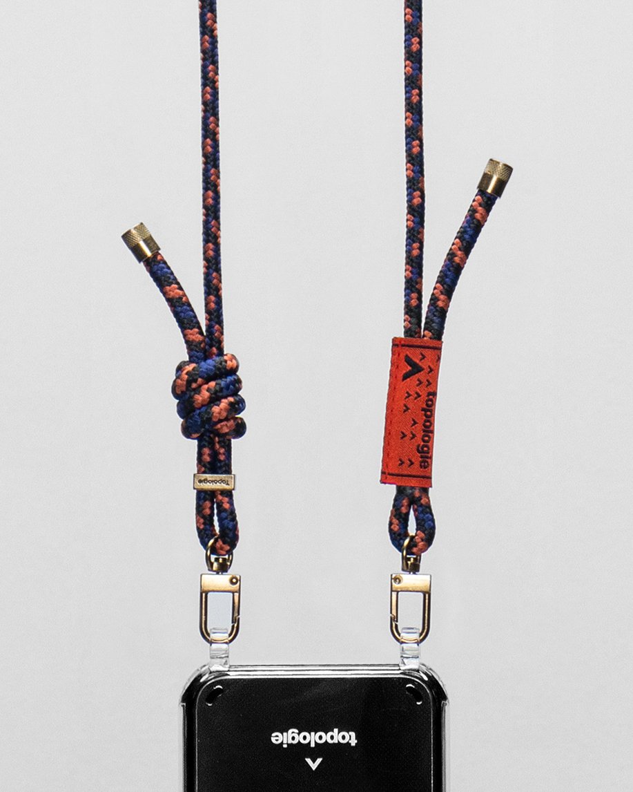 Verdon Phone Case / Clear / 6.0mm Rope / Navy Orange