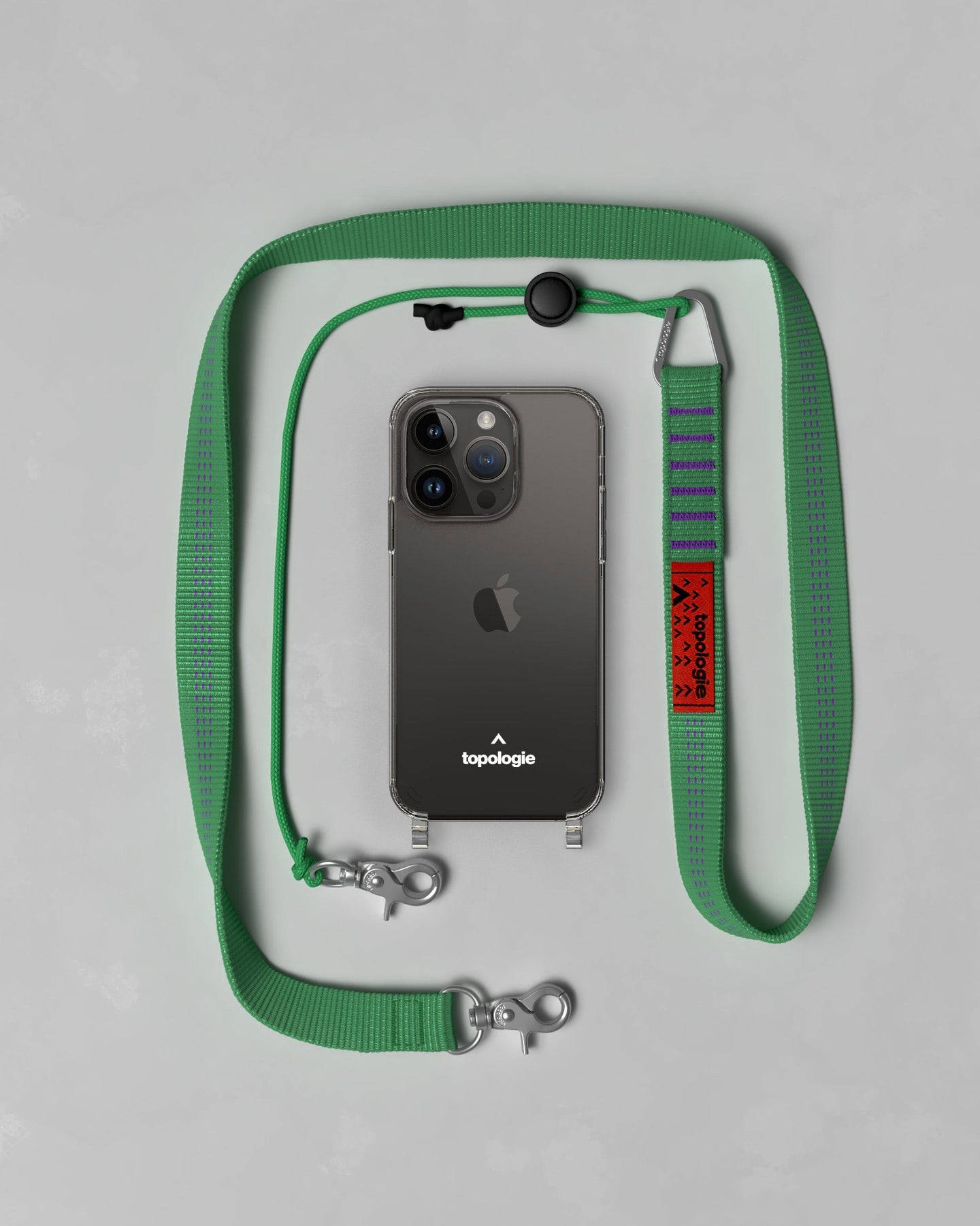 Verdon Phone Case / Clear / 20mm Sling / Glade Stripe