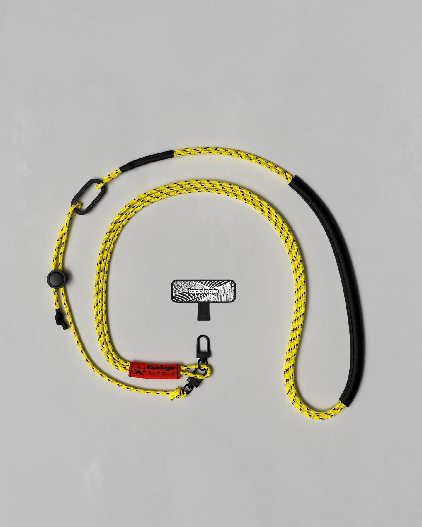 Phone Strap Adapter / 3.0mm Tricord / Yellow Patterned