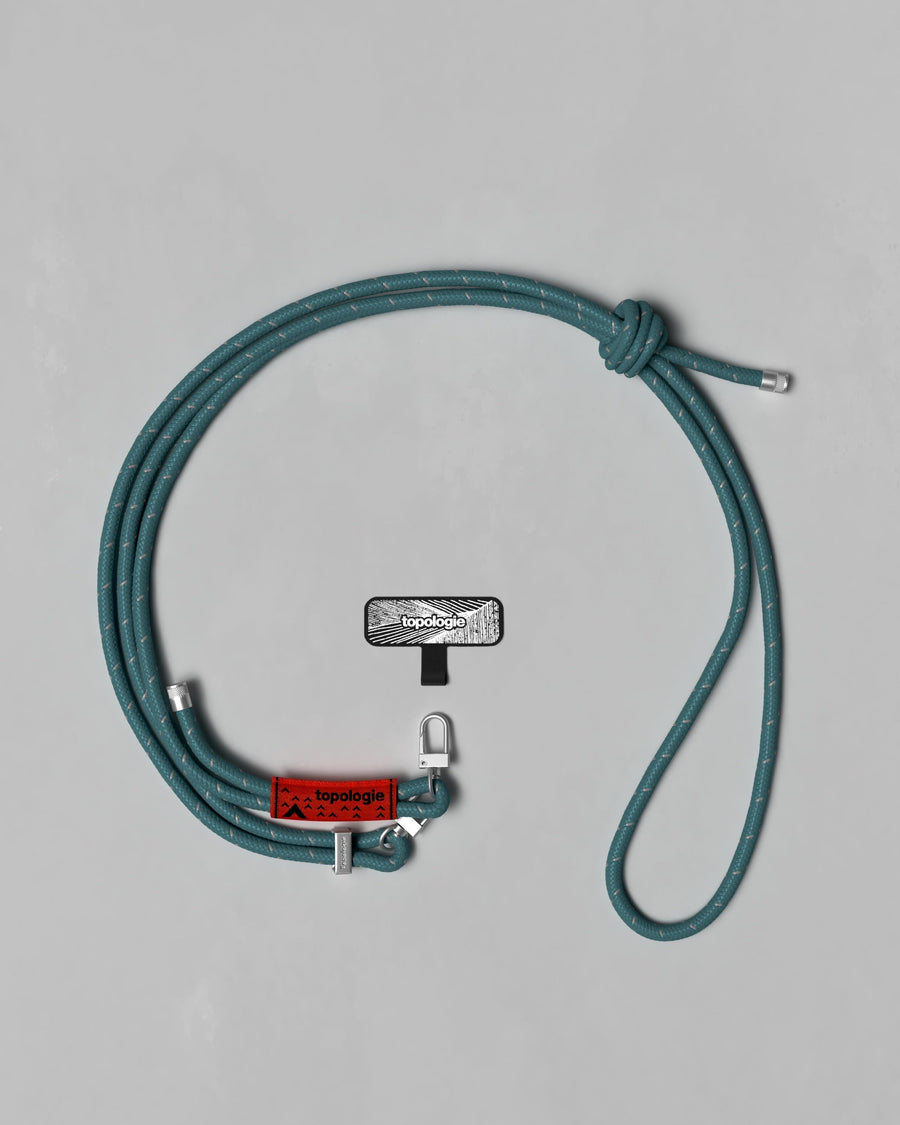 Phone Strap Adapter / 6.0mm Rope / Teal Reflective