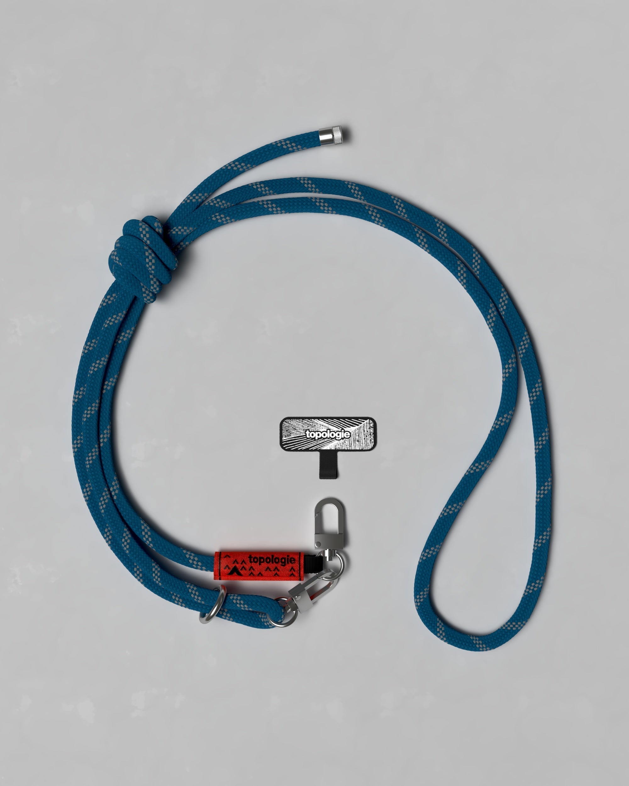 Phone Strap Adapter / 8.0mm Rope / Aqua Reflective