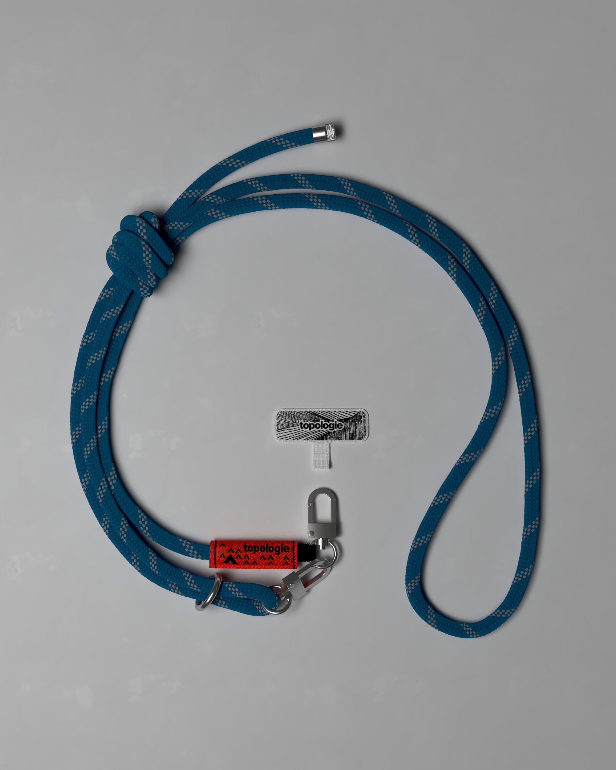 Phone Strap Adapter / 8.0mm Rope / Aqua Reflective