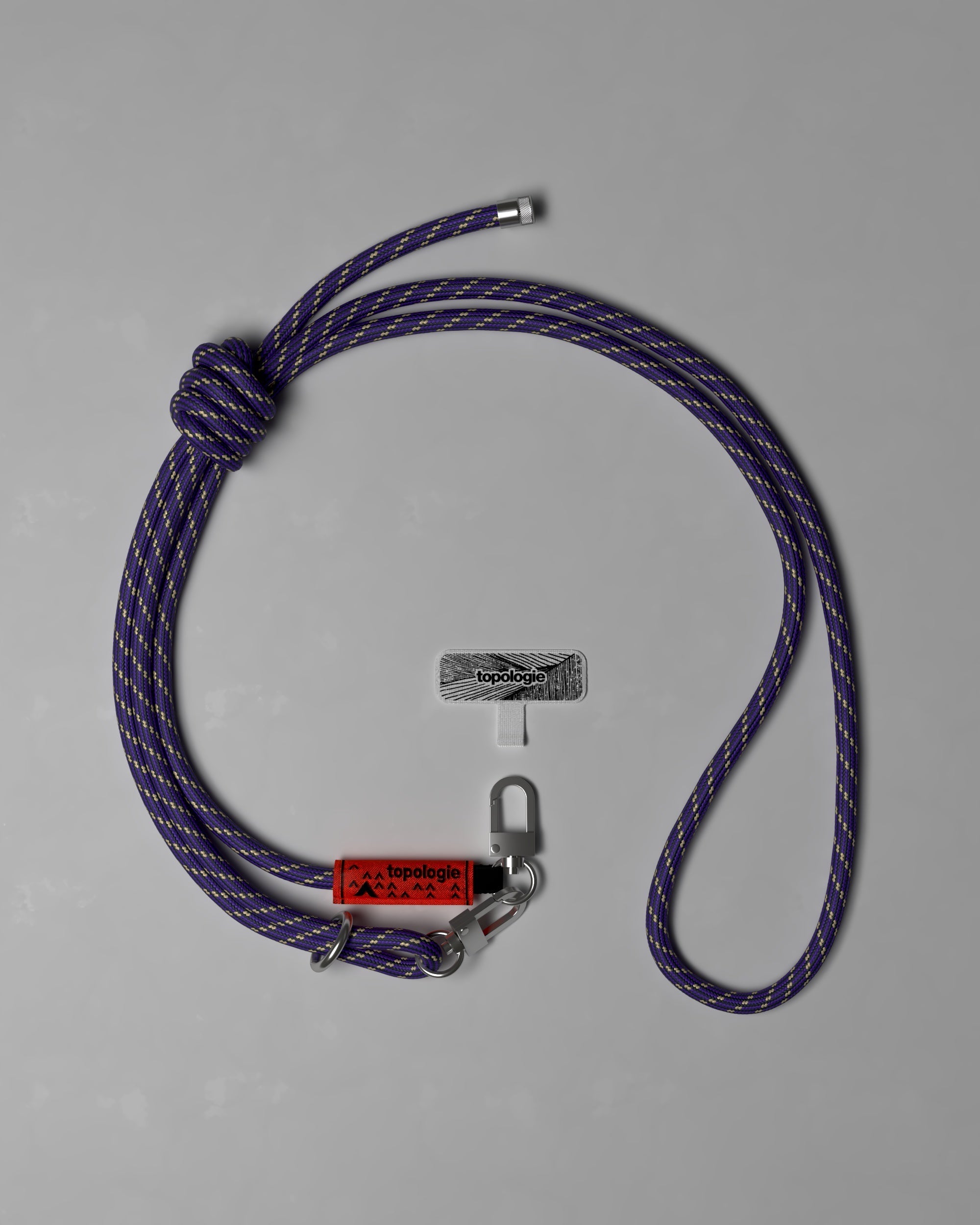 Phone Strap Adapter / 8.0mm Rope / Black Purple