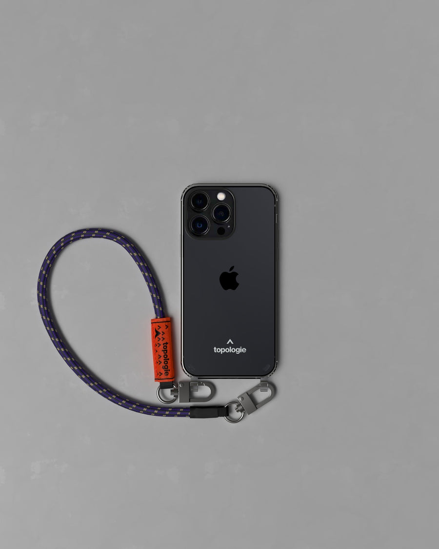 Verdon Phone Case / Clear / 8.0mm Wrist Strap / Black Purple