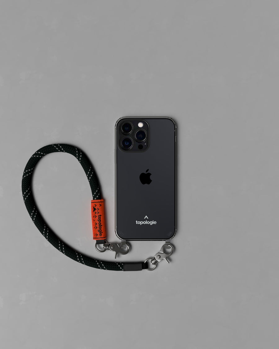 Verdon Phone Case / Clear / 10mm Wrist Strap / Black Reflective