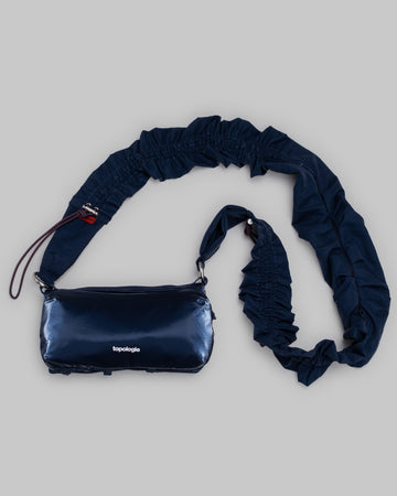 Bottle Sacoche Medium / Marine Blue Metallic / Metallic / Scrunchie Pocket Sling / Marine Blue