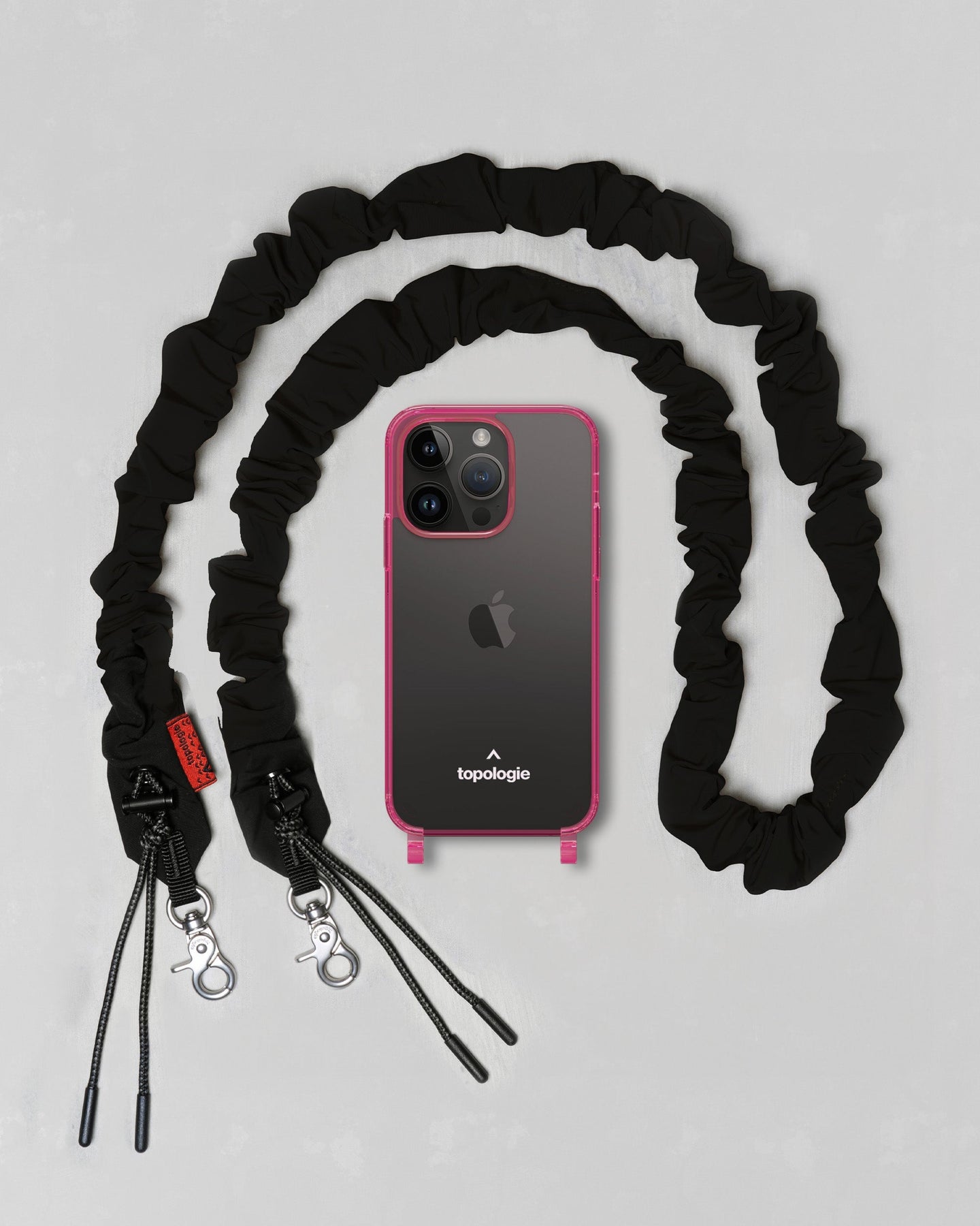 Verdon Phone Case / Neon Pink / Bungee Strap / Black