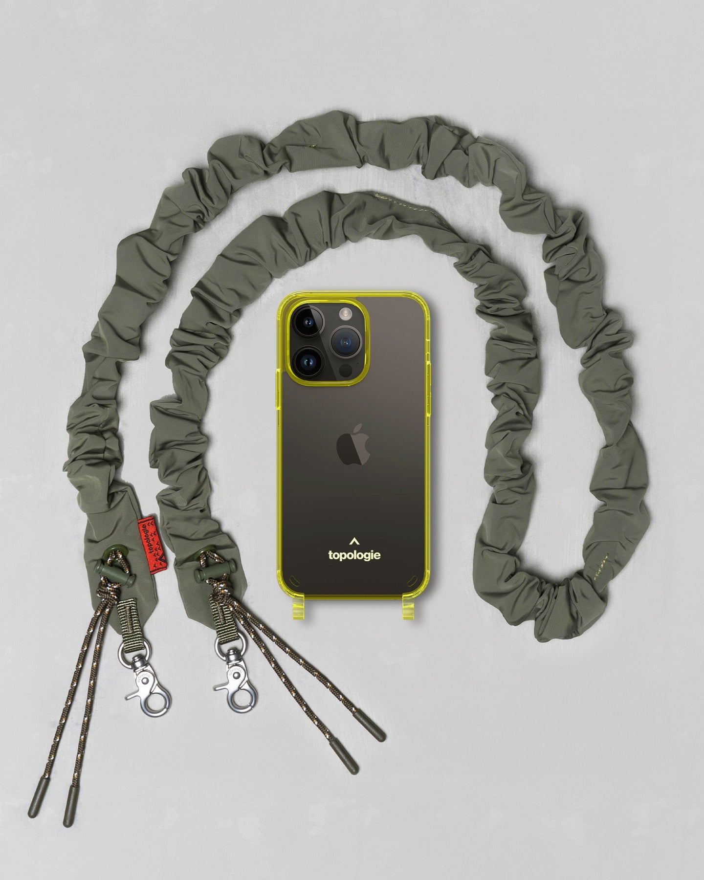 Verdon Phone Case / Neon Yellow / Bungee Strap / Army Green
