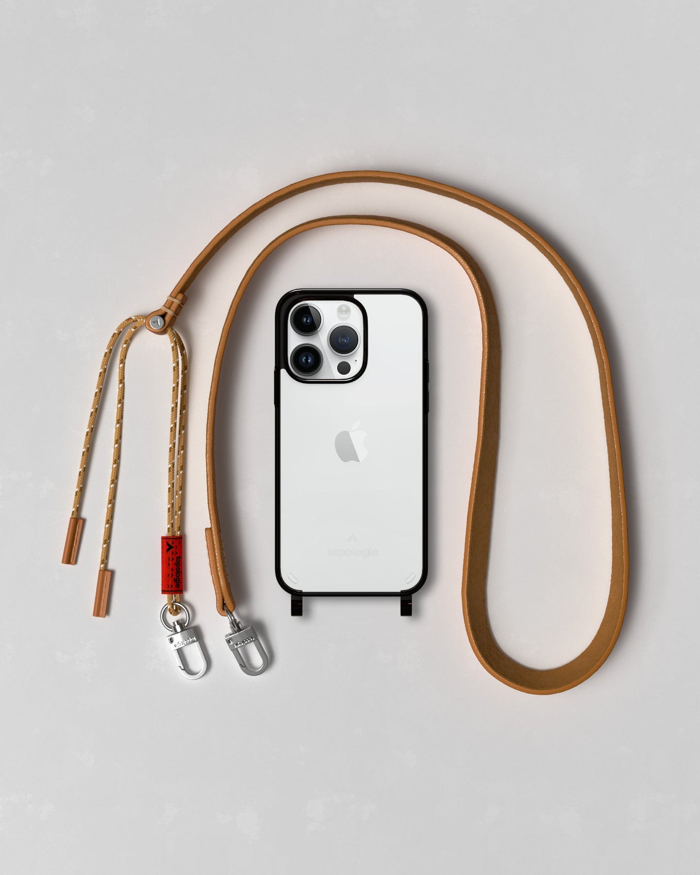 Verdon Phone Case / Smoke / Leather Strap / Tan