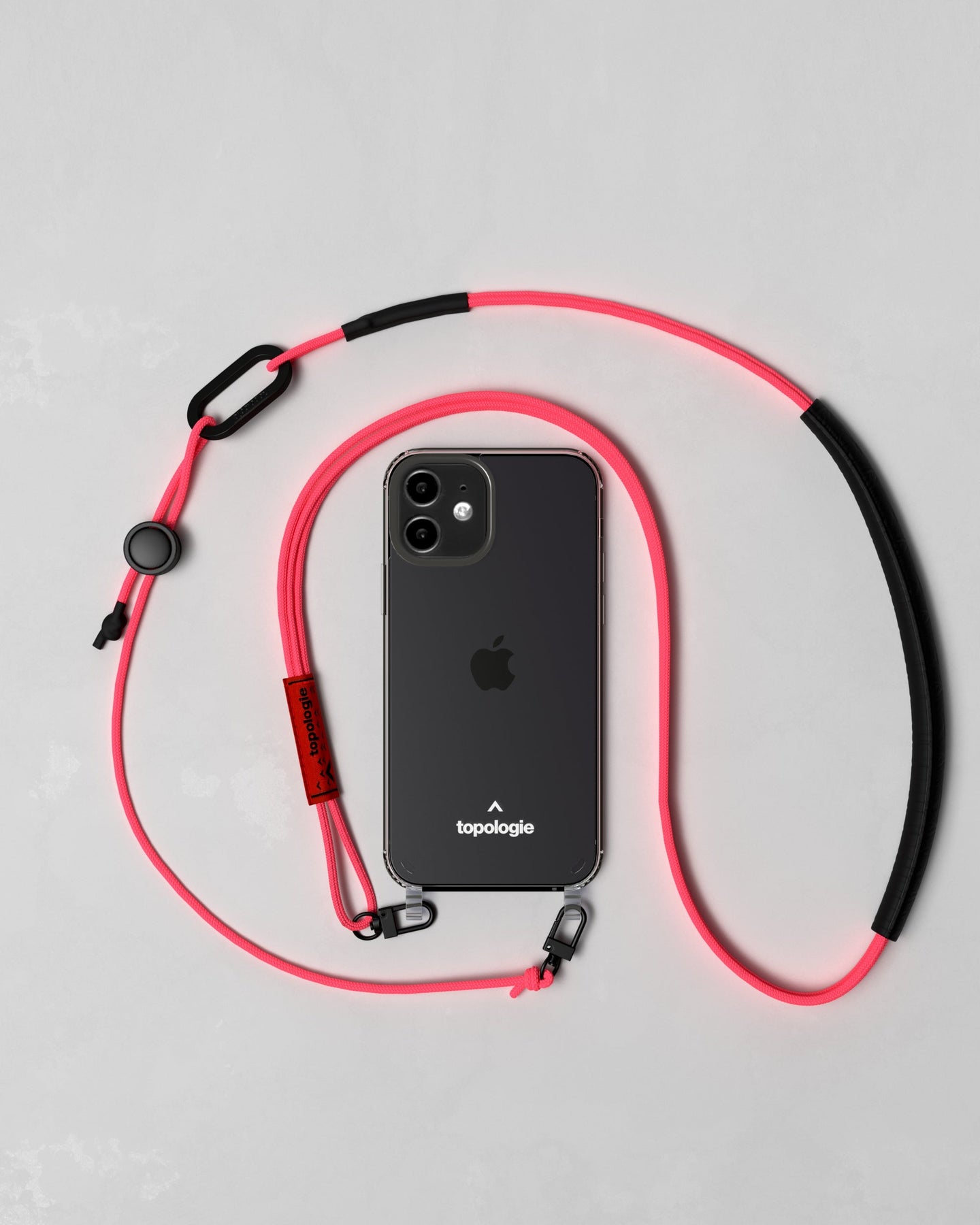 Verdon Phone Case / Clear / 3.0mm Tricord / Neon Pink