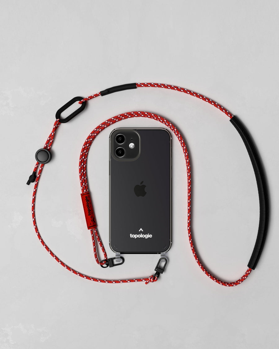 Verdon Phone Case / Clear / 3.0mm Tricord / Red Patterned