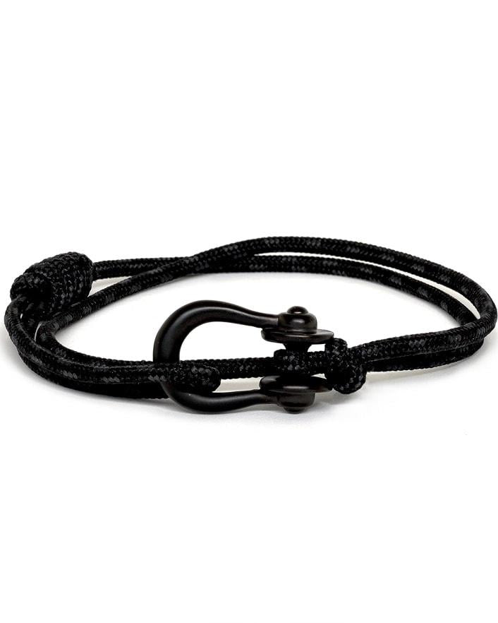 Kalymnos / Black Patterned Matte Bracelet