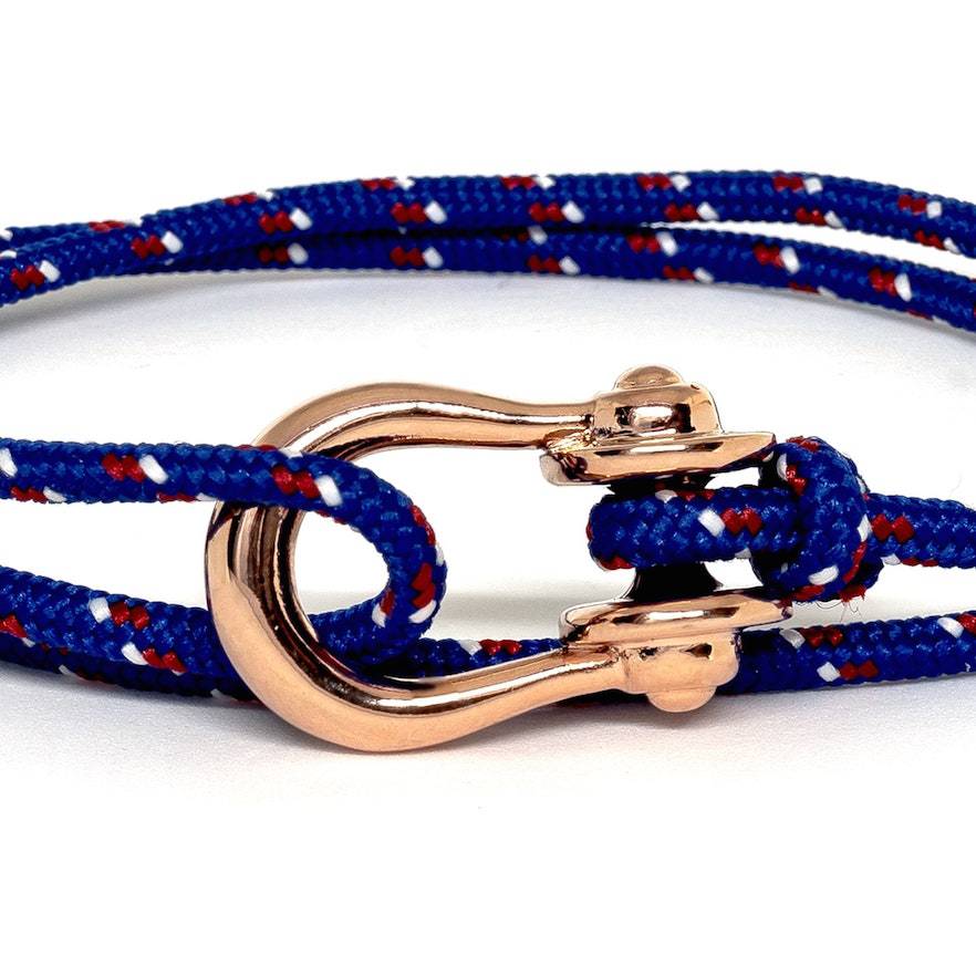 Kalymnos / Blue Patterned / Rose Gold