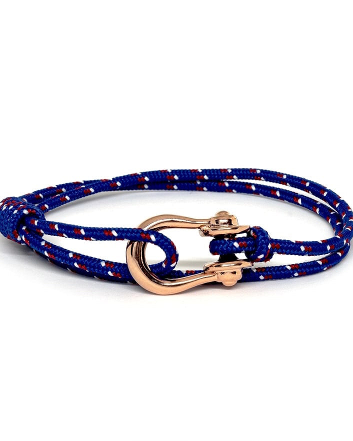 Kalymnos / Blue Patterned / Rose Gold