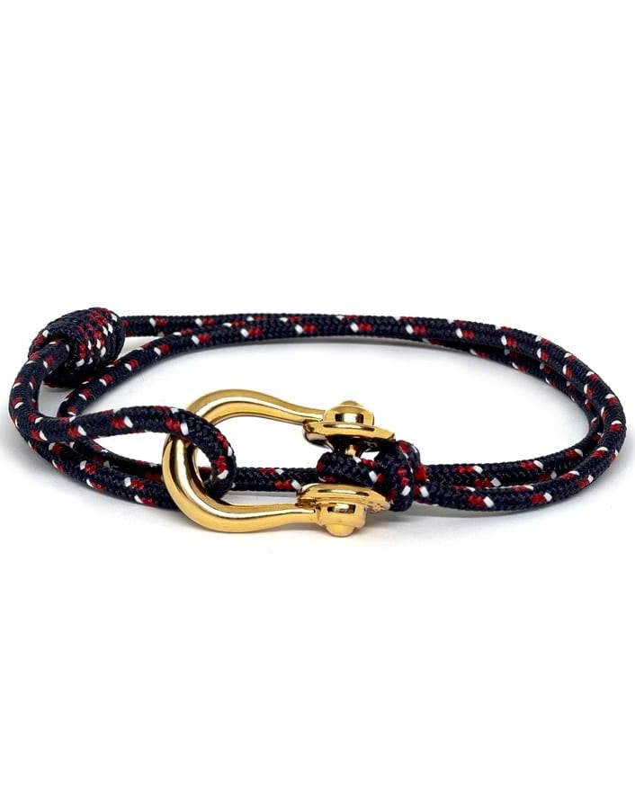 Kalymnos / Navy Patterned Gold Bracelet