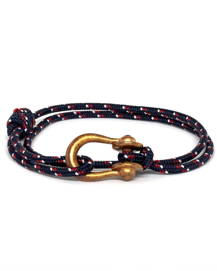 Kalymnos / Navy Patterned / Raw Brass