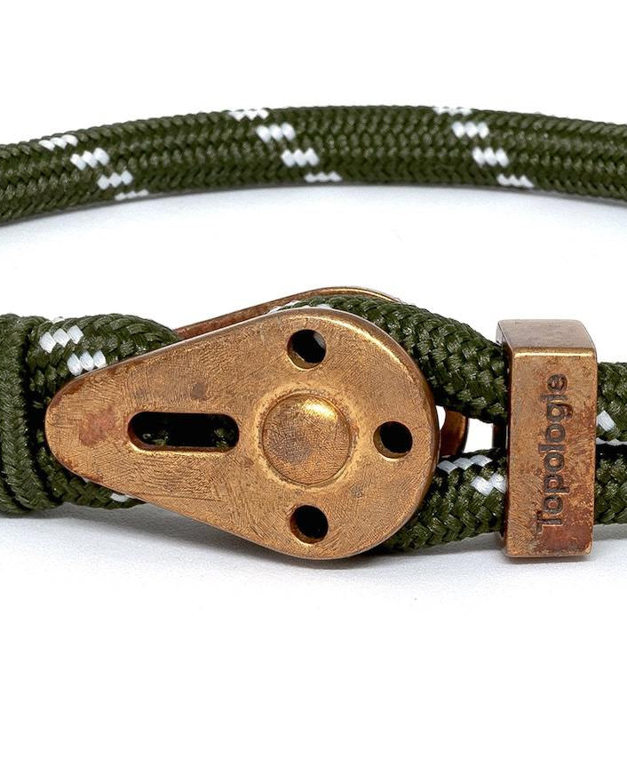 Yosemite / Green Patterned / Raw Brass