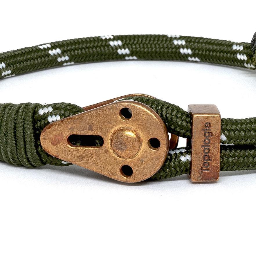 Yosemite / Green Patterned / Raw Brass