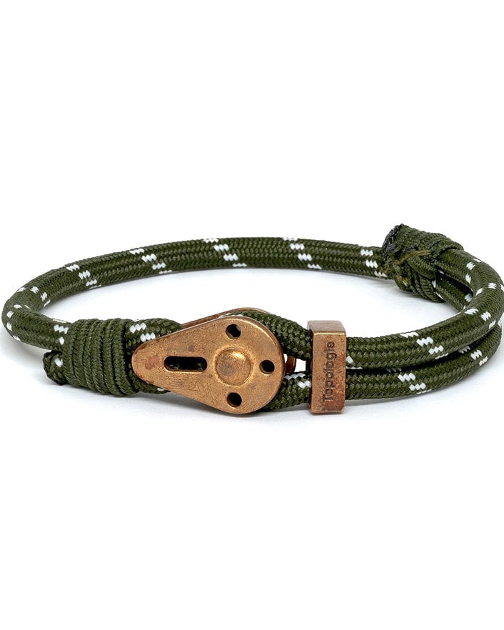 Yosemite / Green Patterned / Raw Brass