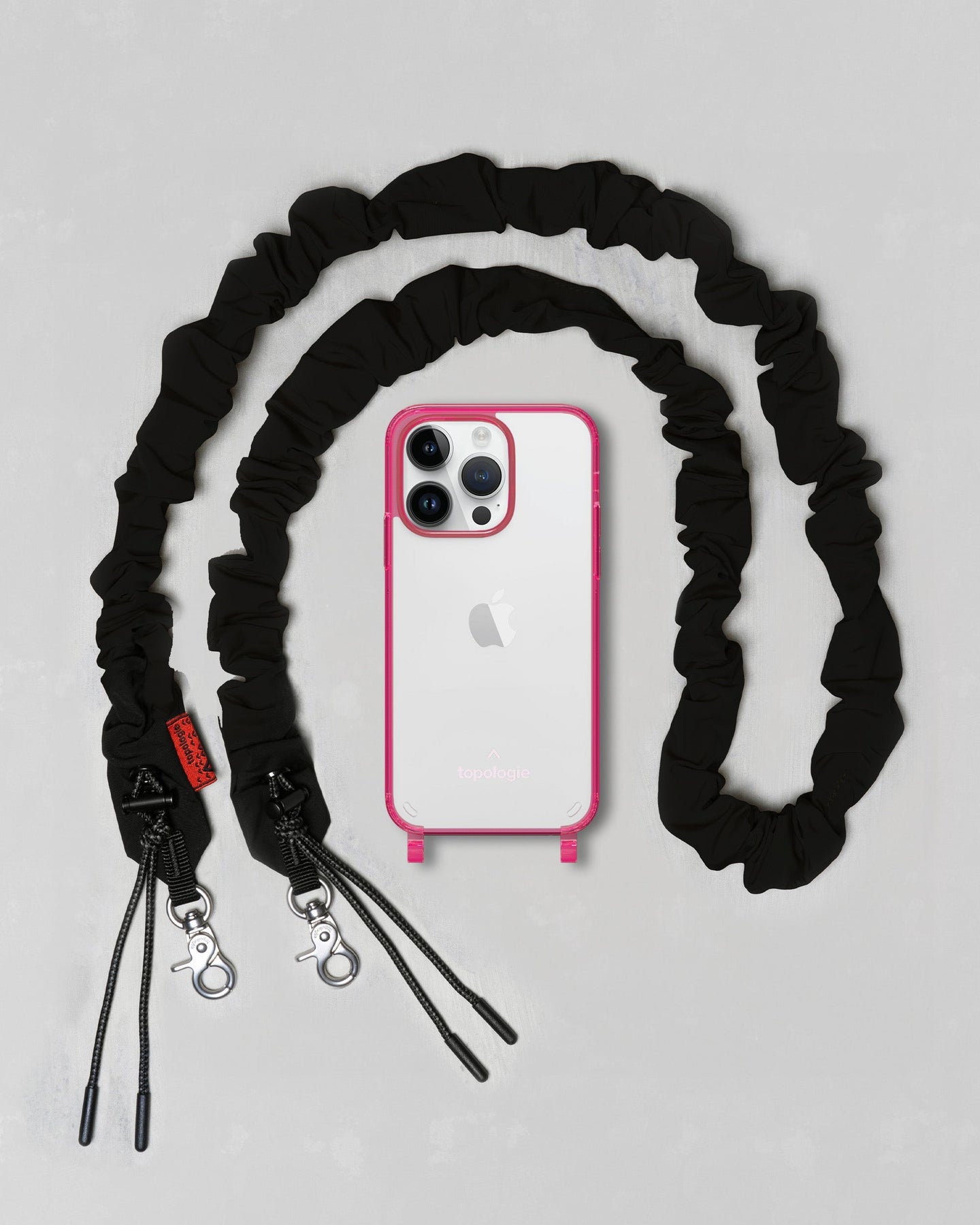 Verdon Phone Case / Neon Pink / Bungee Strap / Black