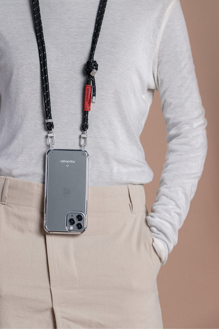 Verdon Phone Case / Clear / 6.0mm Rope / Black Reflective