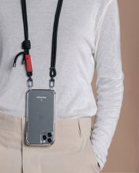 Verdon Phone Case / Clear / 6.0mm Rope / Black Solid