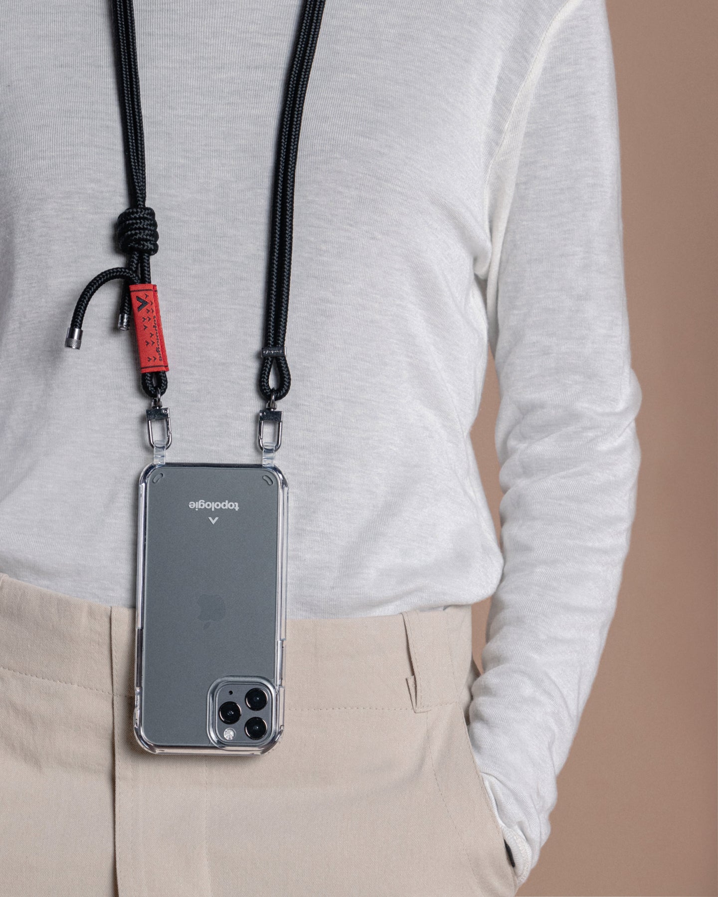 Verdon Phone Case / Clear / 6.0mm Rope / Black Solid