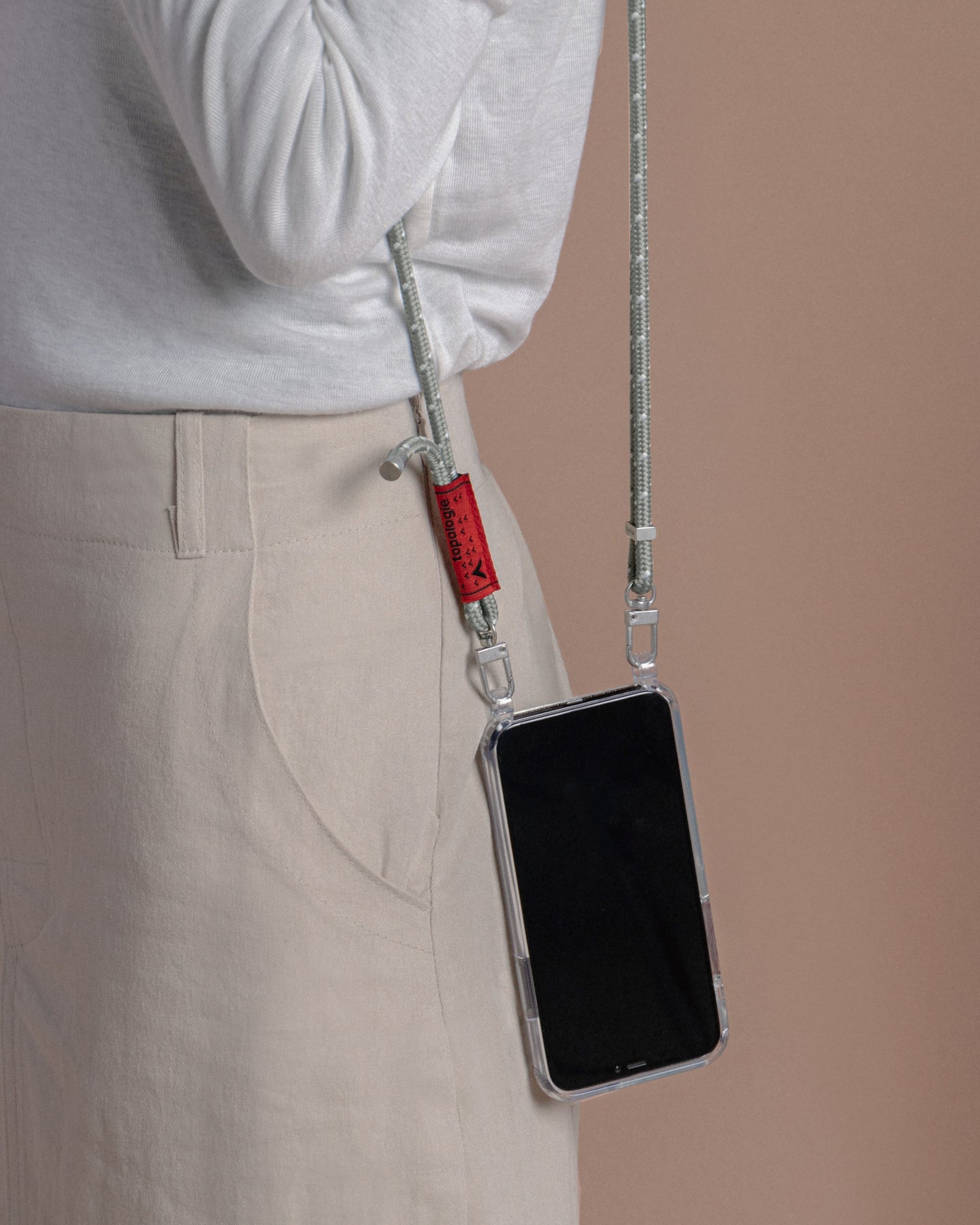 Verdon Phone Case / Clear / 6.0mm Rope / Sage Reflective