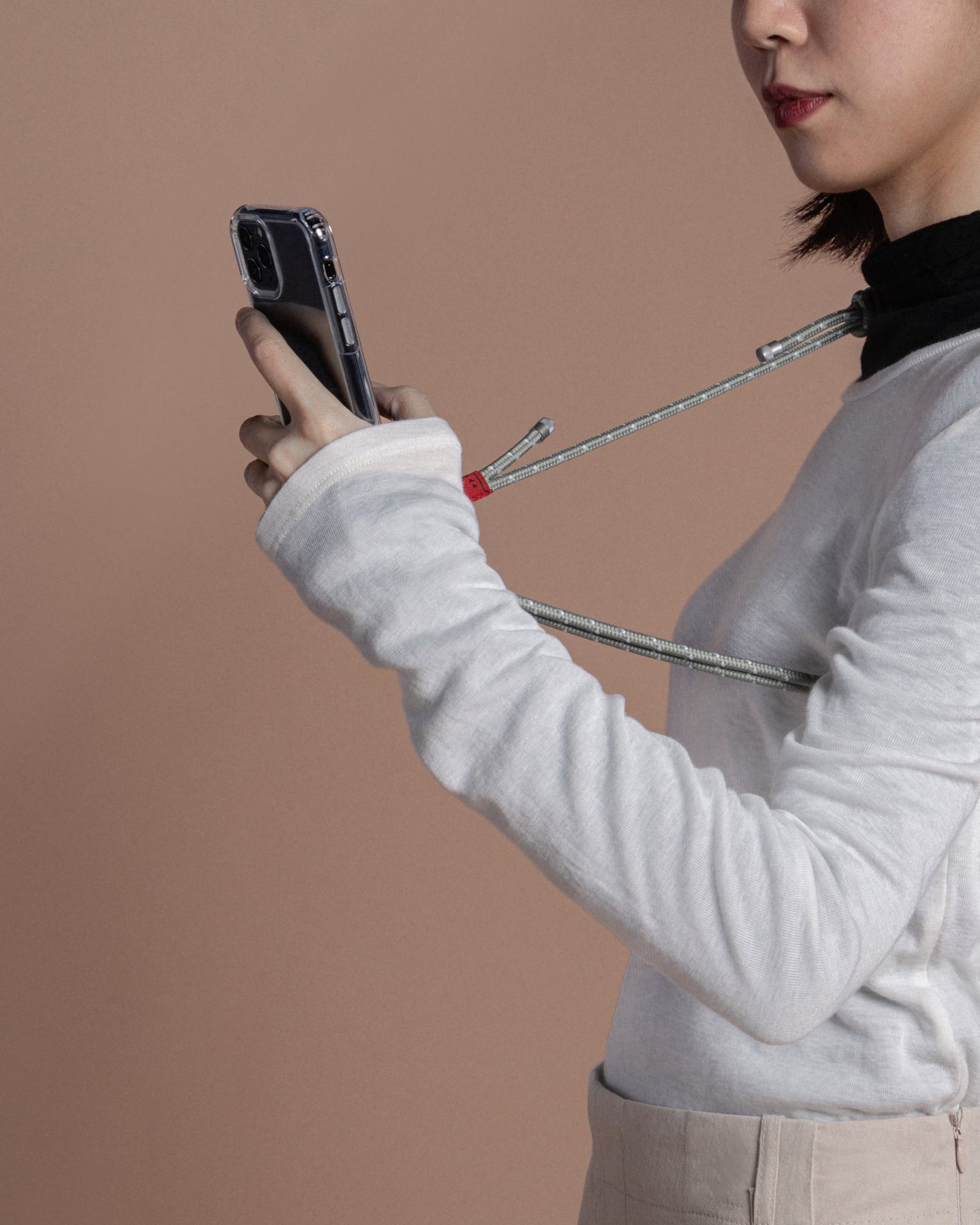 Verdon Phone Case / Clear / 6.0mm Rope / Sage Reflective