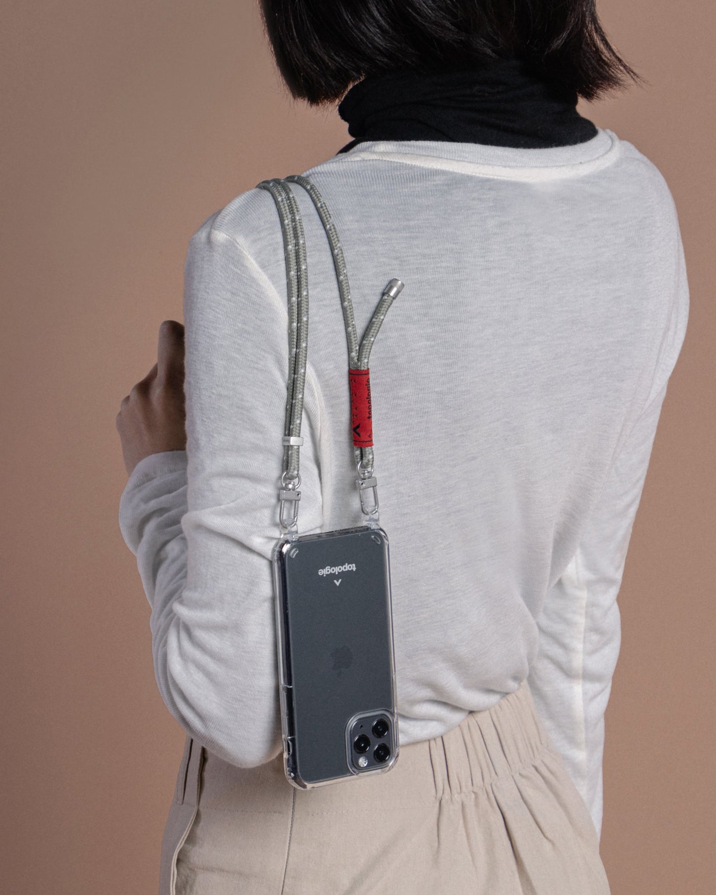 Verdon Phone Case / Clear / 6.0mm Rope / Sage Reflective