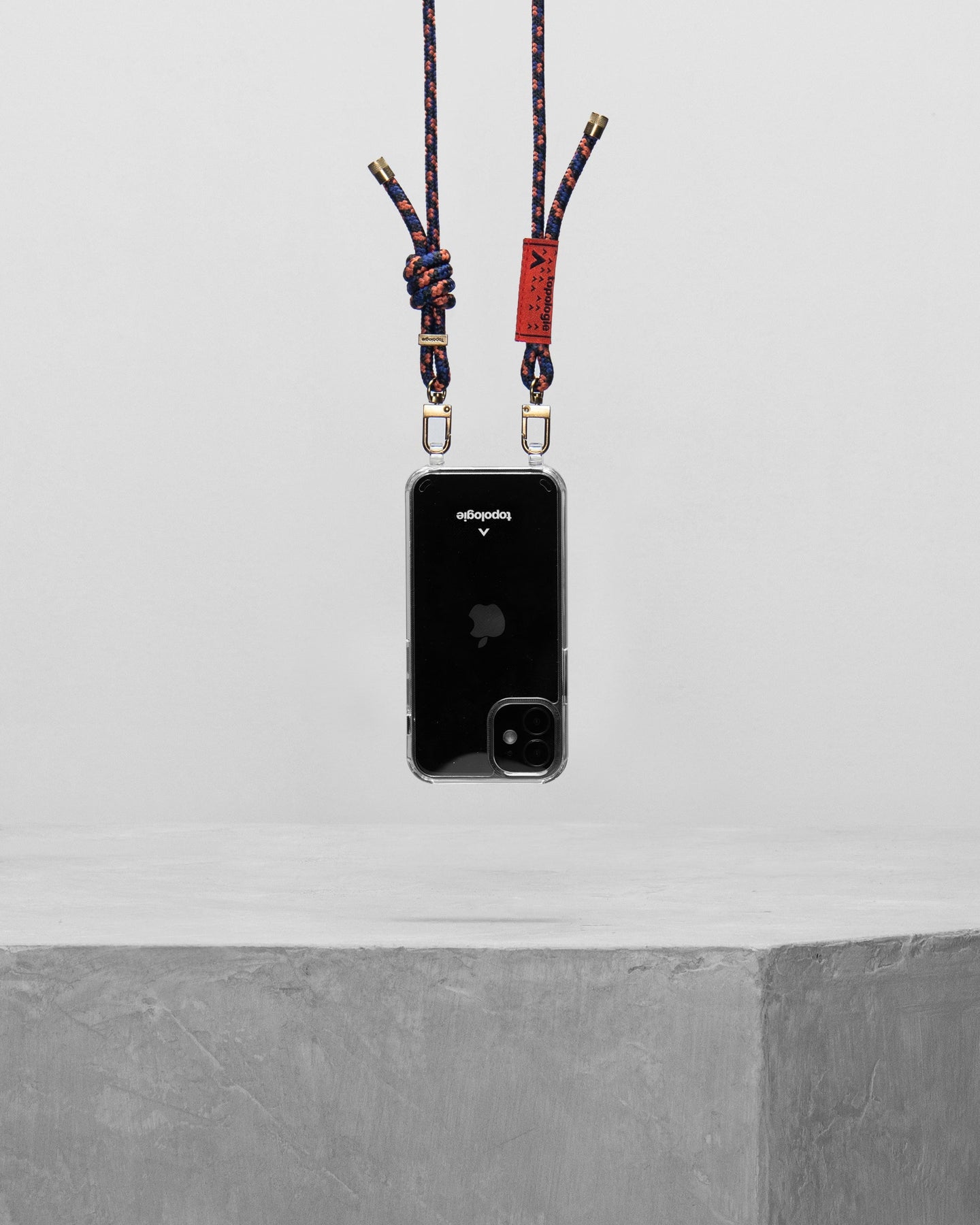Verdon Phone Case / Clear / 6.0mm Rope / Navy Orange