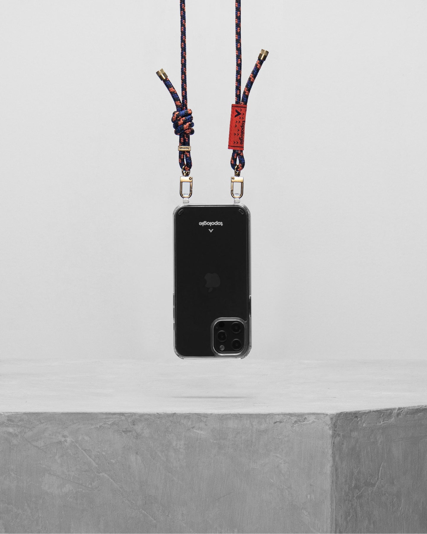 Verdon Phone Case / Clear / 6.0mm Rope / Navy Orange