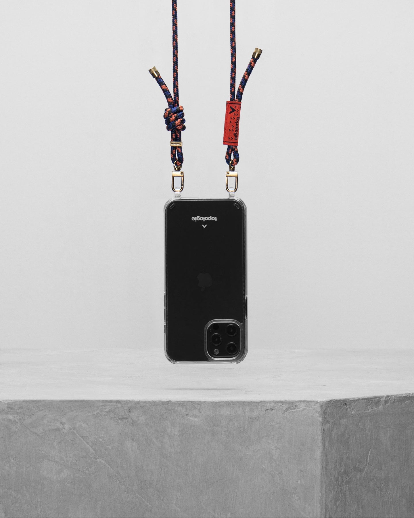 Verdon Phone Case / Clear / 6.0mm Rope / Navy Orange