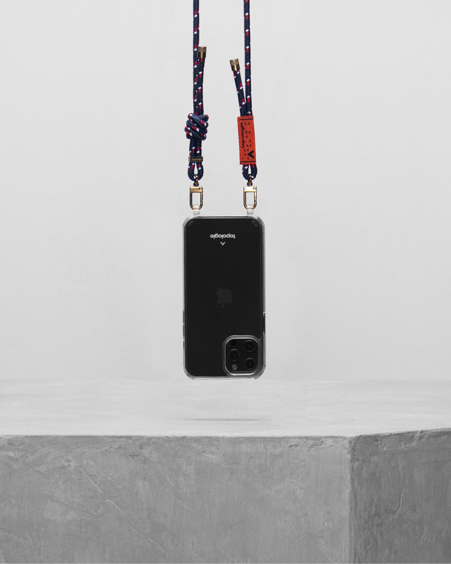 Verdon Phone Case / Clear / 6.0mm Rope / Navy Patterned