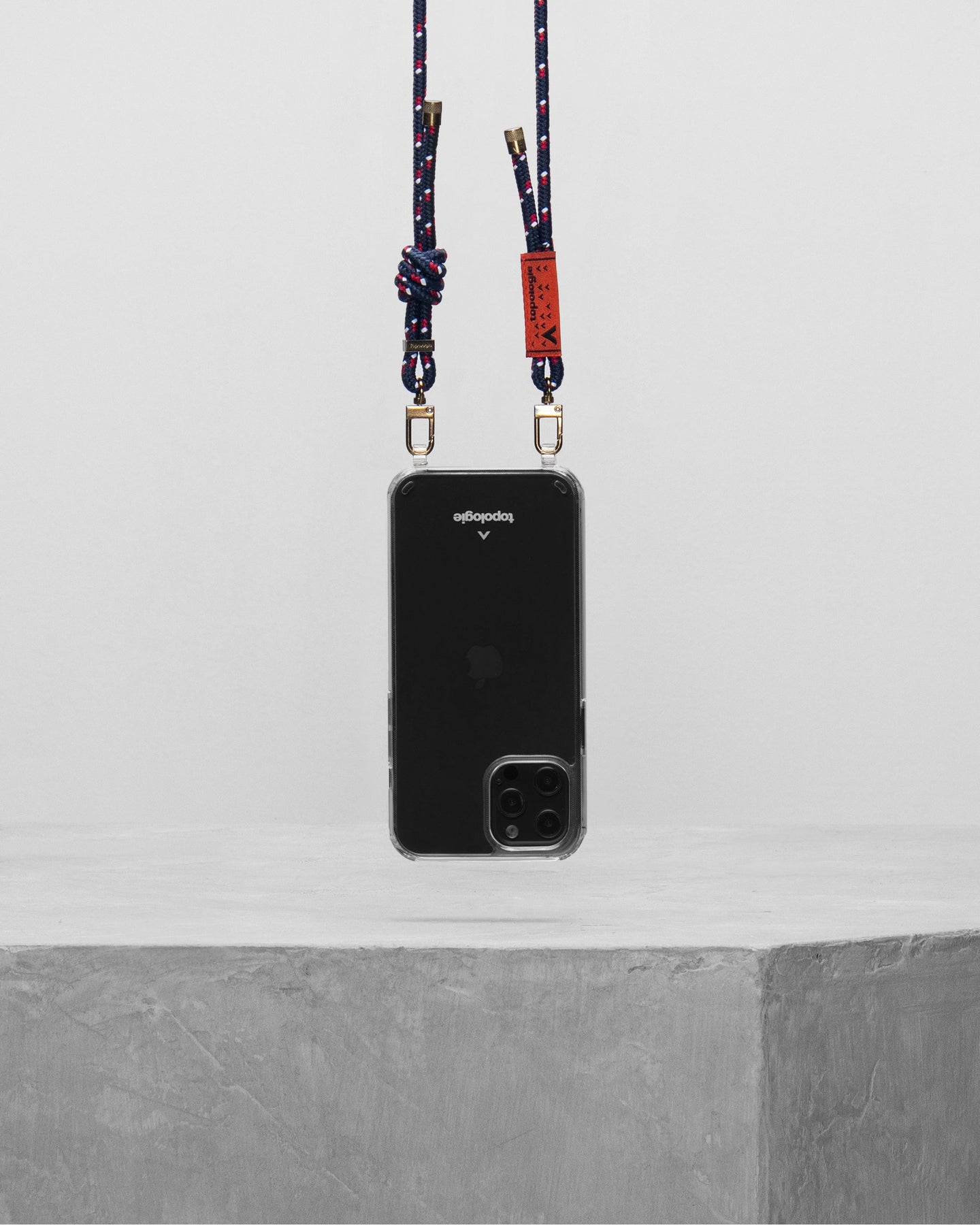 Verdon Phone Case / Clear / 6.0mm Rope / Navy Patterned