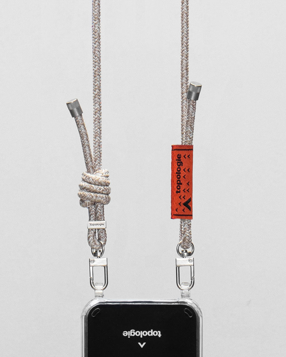Verdon Phone Case / Clear / 6.0mm Rope / Beige Melange