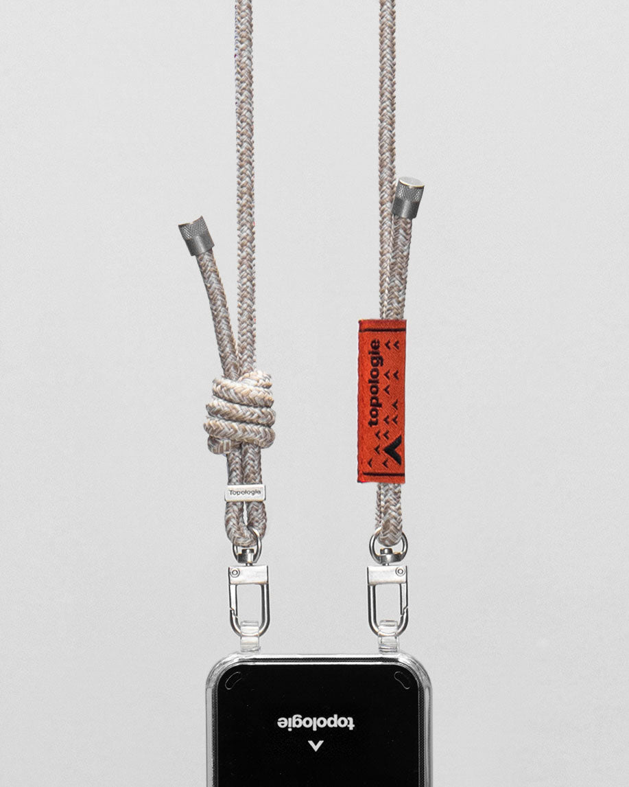 Verdon Phone Case / Clear / 6.0mm Rope / Beige Melange