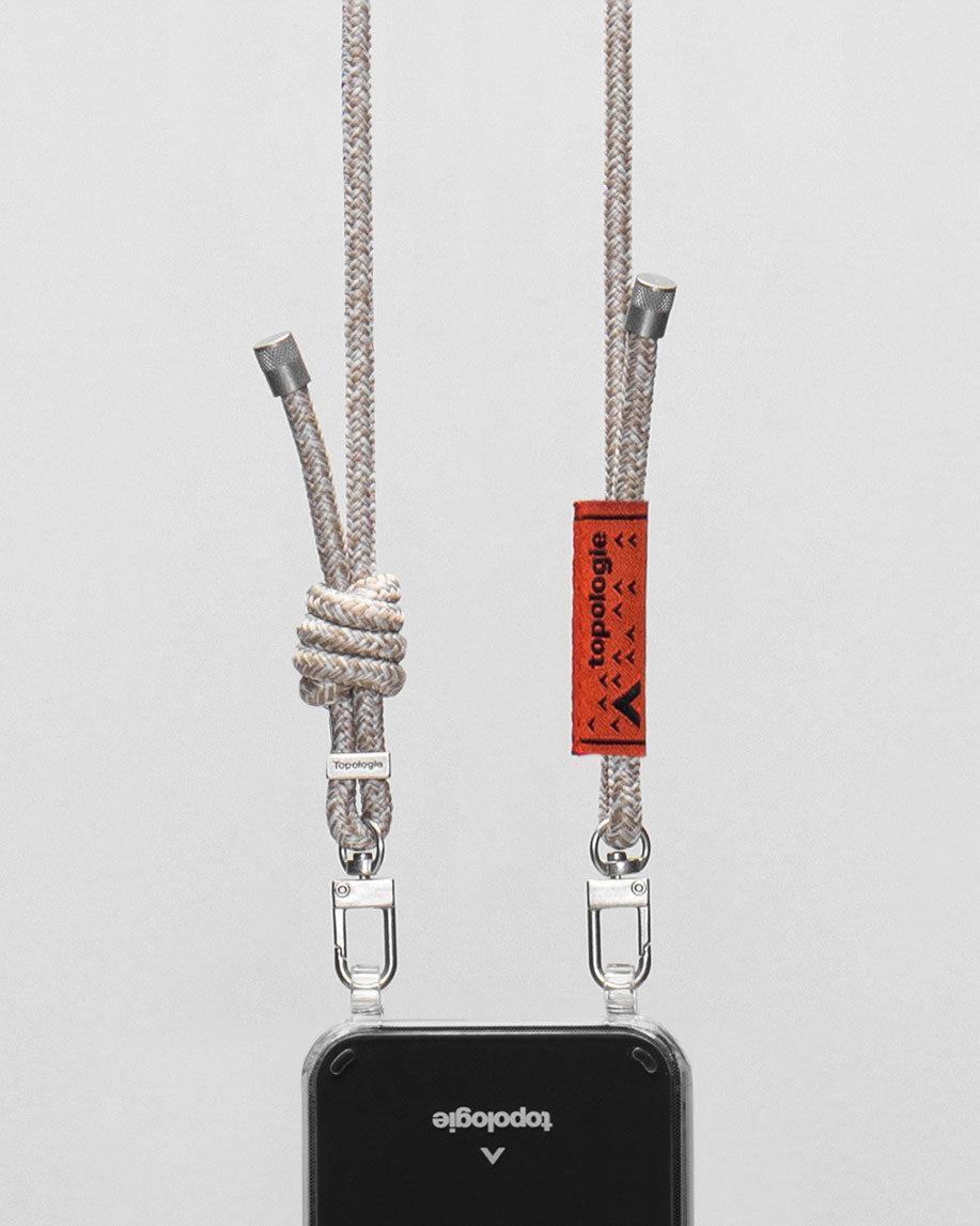 Verdon Phone Case / Clear / 6.0mm Rope / Beige Melange