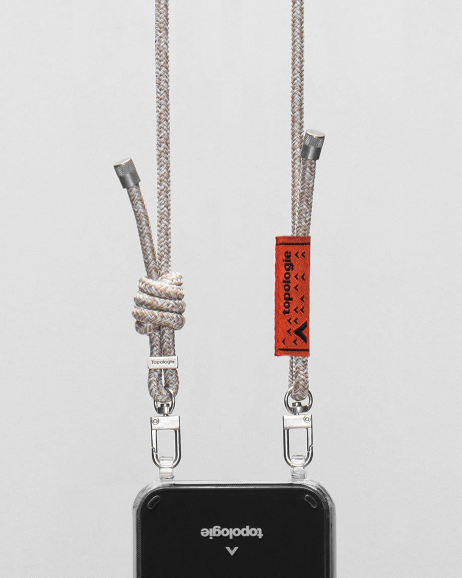 Verdon Phone Case / Clear / 6.0mm Rope / Beige Melange
