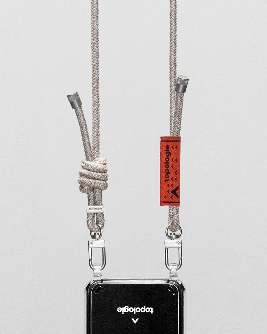 Verdon Phone Case / Clear / 6.0mm Rope / Beige Melange